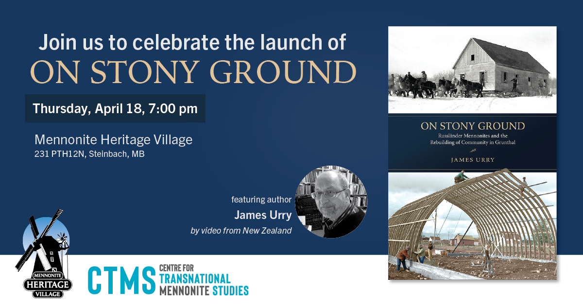 Featured image for ““On Stony Ground” Book Launch at Mennonite Heritage Village”